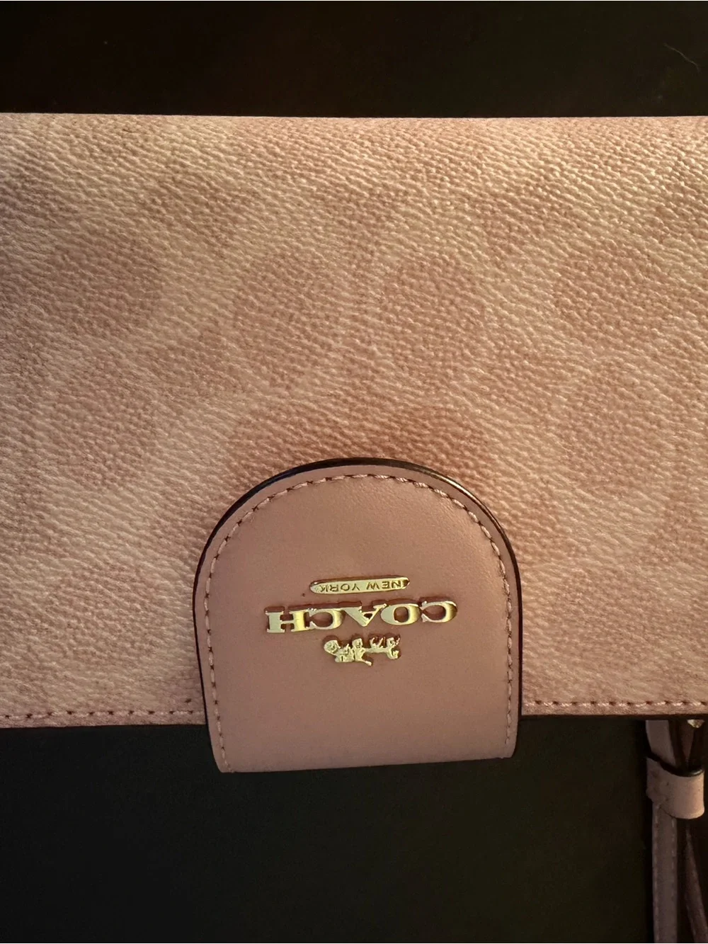 Coach Pink Signature Satchel and Matching Wristlet Set
